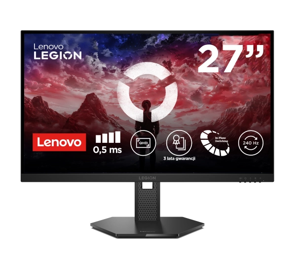 Monitor LENOVO Legion 27Q-10 27 QHD IPS 0.5ms 240Hz AMD FreeSync Premium Nvidia G-Sync Czarny