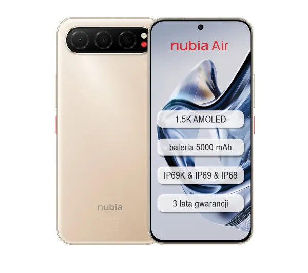 Nubia AIR 8/256GB 6,78" 120Hz 50Mpix Złoty