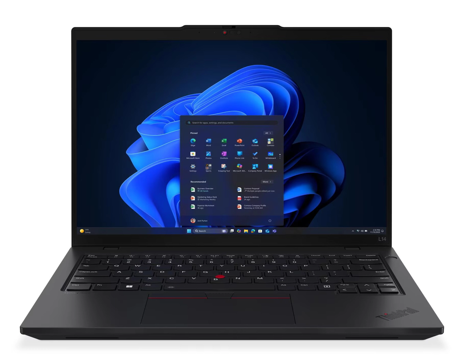 Laptop biznesowy Lenovo ThinkPad L14 Gen 6 14" Ryzen 5 Pro 215 16GB RAM 512GB Dysk SSD Win11 Pro Czarny Funkcje AI