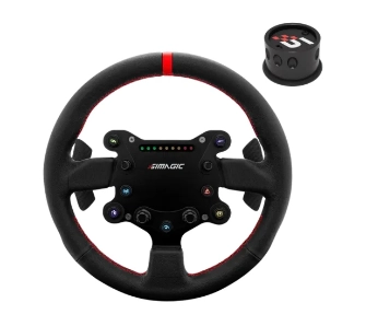 Kierownica Simagic GT Sport Kierownica skórzana 30 cm z łopatkami i podświetleniem LED