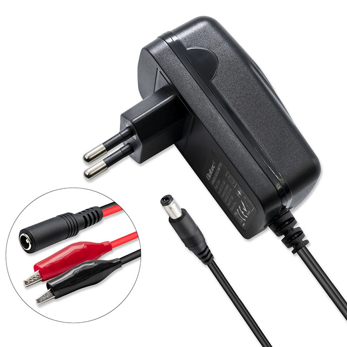 Ładowarka Qoltec 52425 Automatyczna do akumulatora AGM GEL STD 6V / 1A Prostownik z sygnalizatorem LED