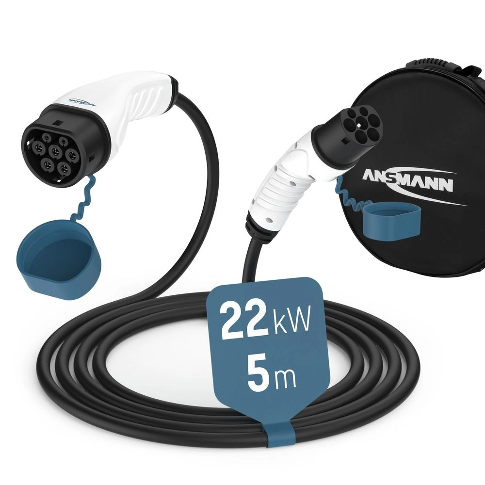 Kabel zasilający ANSMANN 1900-0119 Type 2 22kW 5m