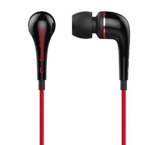 Słuchawki przewodowe SoundMAGIC ES11S Dokanałowe Mikrofon Czarno-czerwony