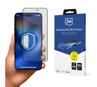 Szkło hartowane 3mk HardGlass Matt Max Privacy do iPhone 17 Pro