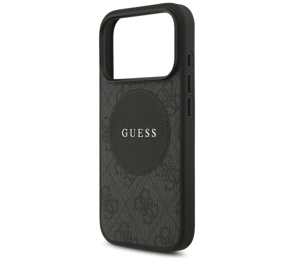 Guess 4G Circle Classic Logo MagSafe do iPhone 17 Pro Czarny