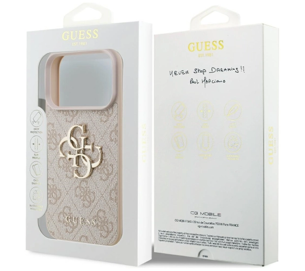 Guess 4G Big Logo do iPhone 17 Pro Różowy