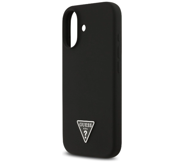 Guess Silicone Triangle Logo MagSafe do iPhone 17 czarny