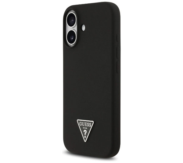 Guess Silicone Triangle Logo MagSafe do iPhone 17 czarny