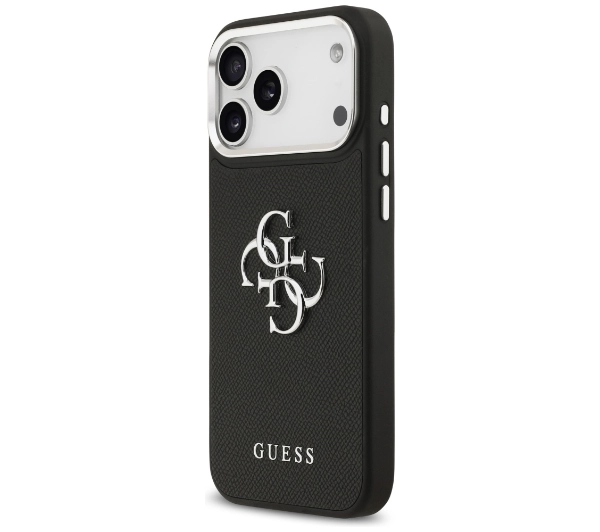 Guess Grained Big 4G Classic Logo do iPhone 17 Pro Max czarny