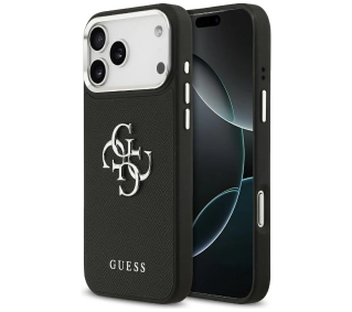 Guess Grained Big 4G Classic Logo do iPhone 17 Pro Max czarny