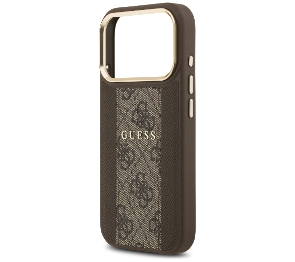 Guess 4G Stripe MagSafe do iPhone 17 Pro brązowy