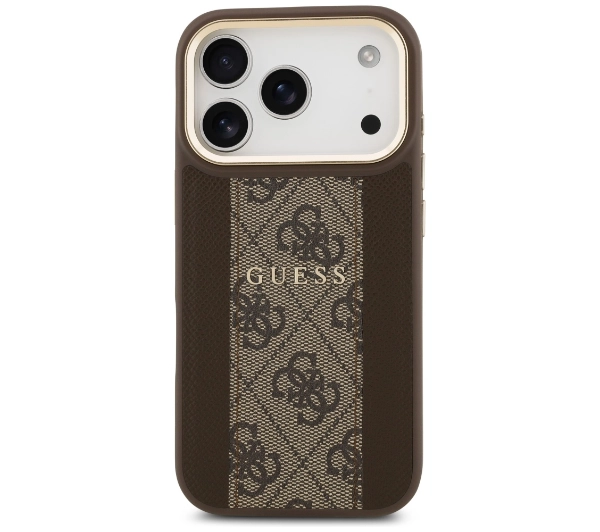Guess 4G Stripe MagSafe do iPhone 17 Pro brązowy