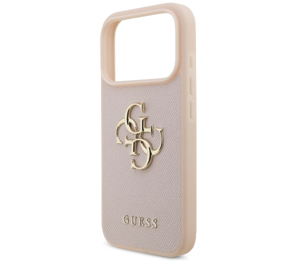 Guess Grained Big 4G & Classic Logo do iPhone 17 Pro różowy