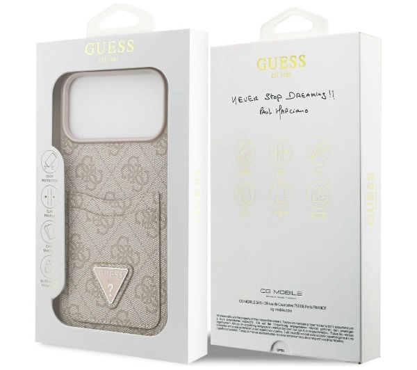 Guess 4G Double Card Triangle do iPhone 17 Pro Max różowy