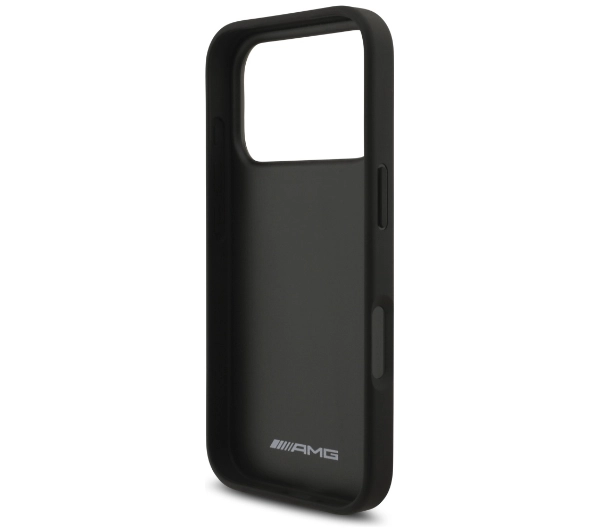 AMG Leather Debossed Lines Logo do iPhone 17 Pro czarny