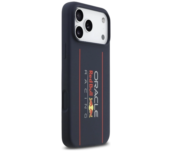 Red Bull Racing Silicone Oversize Vertical Logo MagSafe do iPhone 17 Pro Max Granatowy