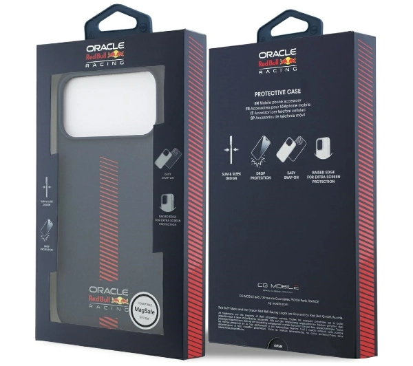 Red Bull Racing Silicone Powerbar MagSafe do iPhone 17 Pro Max Granatowy