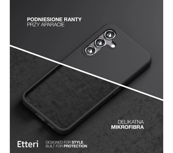 Etteri Silicone Case Galaxy S23 Fe Czarny