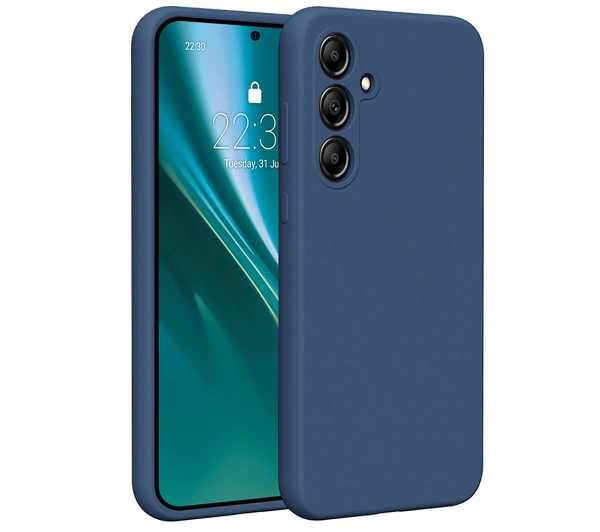 Etui ETTERI Silicone Case do Samsung Galaxy A35 5G Ciemnoniebieski