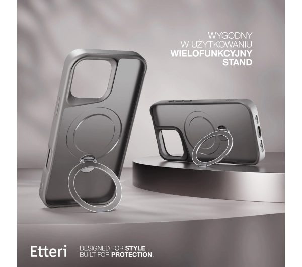 Etteri Matt Mag Ring do iPhone 17 Szary