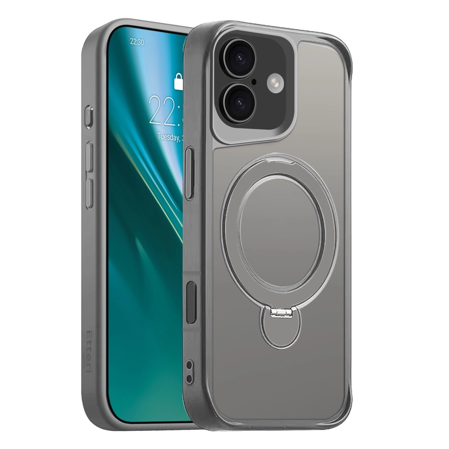 Etui Etteri Matt Mag Ring do iPhone 17 Szary