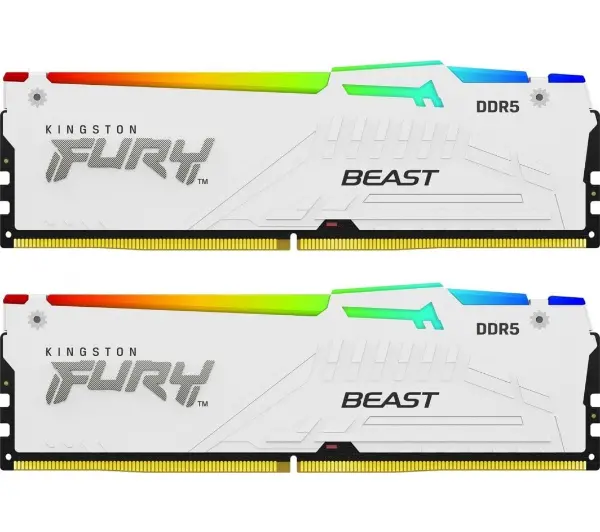 Kingston FURY Beast RGB DDR5 64GB (2 x 32GB) 5600 CL36 EXPO Biały