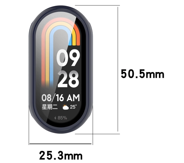 Bizon ze szkłem do Xiaomi Smart Band 10 niebieski