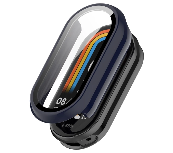 Bizon ze szkłem do Xiaomi Smart Band 10 niebieski