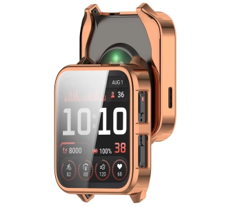 Nakładka na tarczę Bizon Felipe do Garmin Venu X1 różowo-złoty