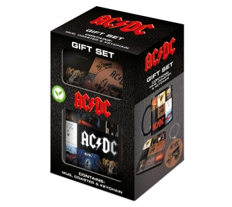 Zestaw prezentowy Pyramid AC/DC Kubek Podstawka Brelok
