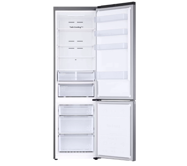 Samsung RB38C607AS9 Funkcje AI Pełny No Frost 203cm Szuflada z kontrolą wilgotności Zdalne sterowanie Stalowy - Kup na Raty - RRSO 0%