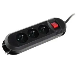 Hama 44121928 3 gniazda 3m Czarny