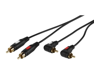 Vivanco 46126 2x RCA Kątowy 1,5m Czarny