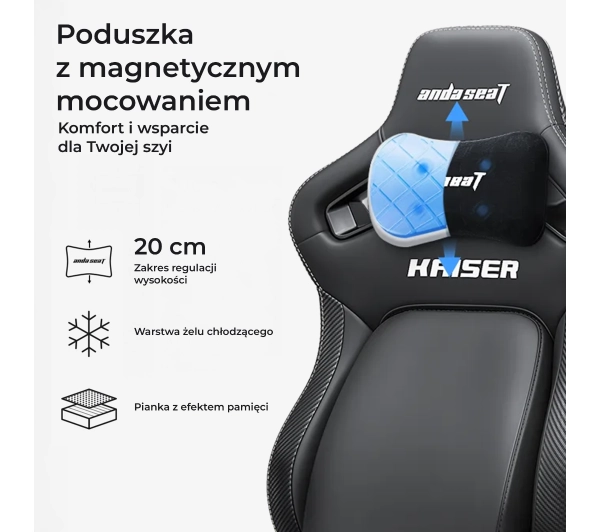 Anda Seat Kaiser 4 V2 XL Gamingowy do 150kg Tkanina Szary - Kup na Raty - RRSO 0%