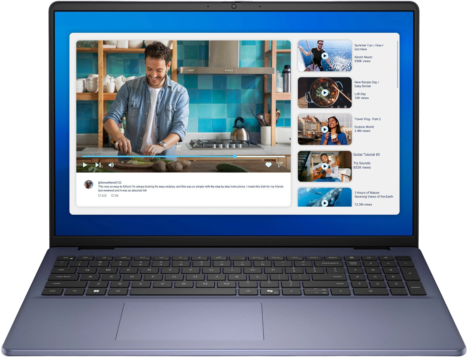 Laptop Dell 16 DC16251 16" Core 5 120U 16GB RAM 512GB Dysk SSD Win11 Granatowy Funkcje AI