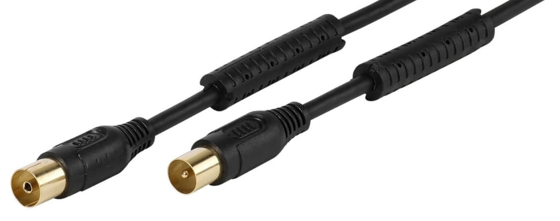 Kabel antenowy Vivanco 48124 1,5m Czarny