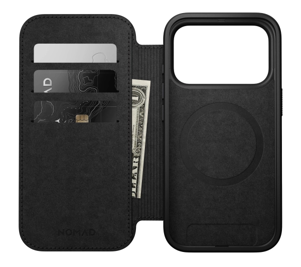 Nomad Modern Leather Folio do iPhone 17 Pro Czarny