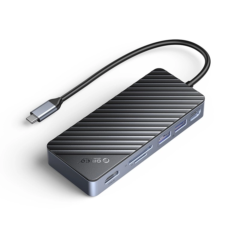 Stacja dokująca Orico OM28P-G2-BK-EP USB-C z obudową na dysk M.2 10 Gbps, HDMI 4K 60Hz Szary