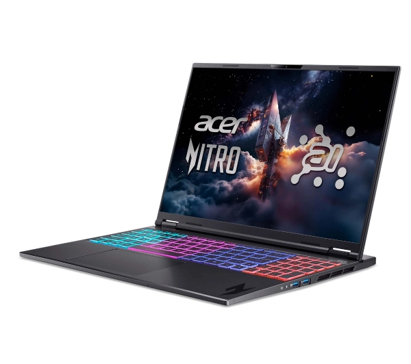 Acer Nitro 16S AI AN16S-61 16" 180Hz Ryzen AI 7 350 16GB RAM 1TB Dysk SSD RTX5070Ti DLSS4 Win11 Czarny Funkcje AI - Kup na Raty - RRSO 0%