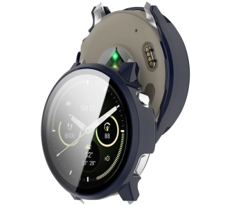 Nakładka na tarczę Bizon ze szkłem do Garmin Venu 4 41mm Granatowy