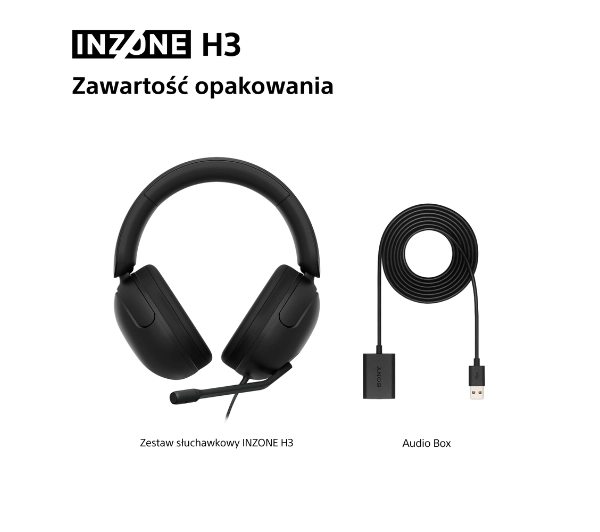 Sony INZONE H3 Nauszne Czarny