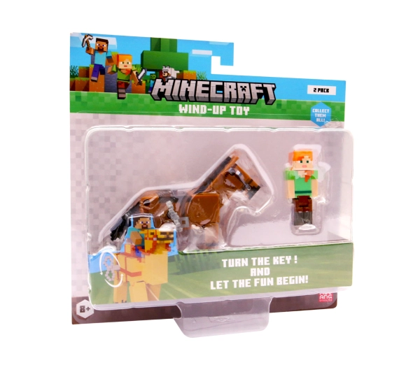 Zestaw figurek PMI Minecraft S2 3D Wind-Up Toy Alex & Horse MC1015B