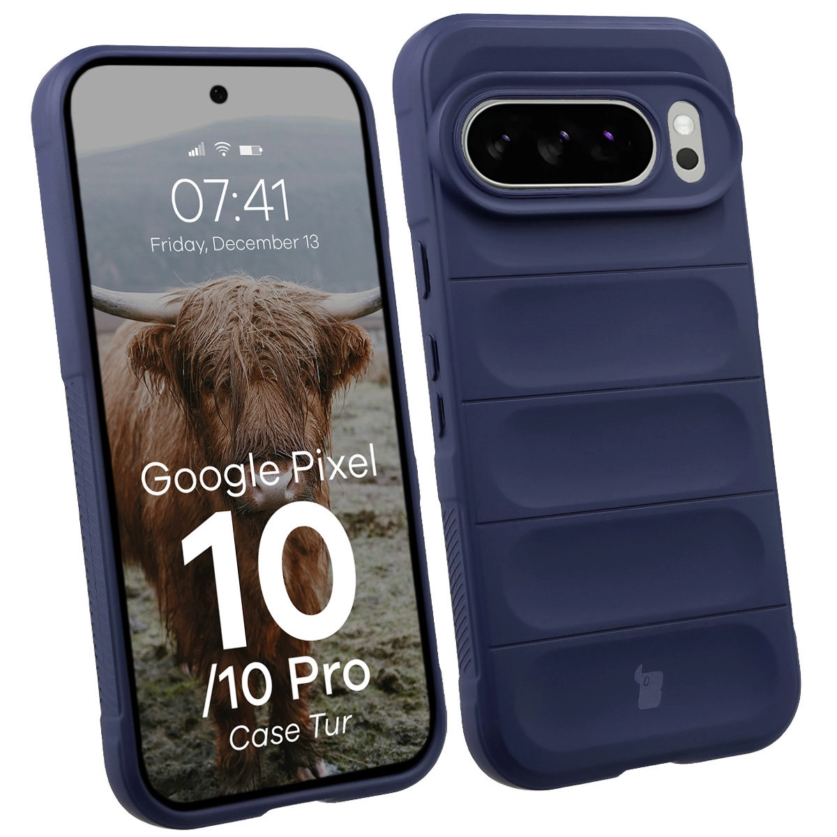 Etui Bizon Pancerne Tur do Google Pixel 10 / 10 Pro Niebieski