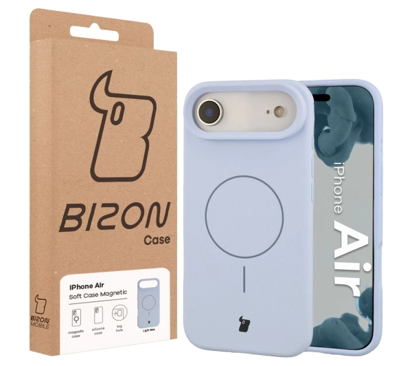 Bizon Silikonowe Soft  z MagSafe do Apple iPhone Air Niebieski