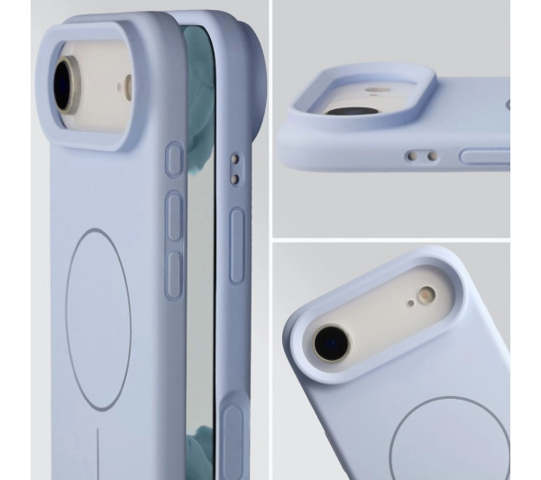 Bizon Silikonowe Soft  z MagSafe do Apple iPhone Air Niebieski