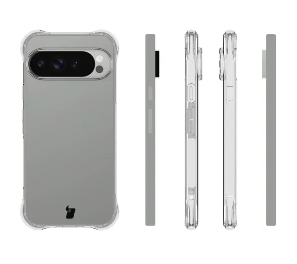 Bizon elastyczne etui Salpa + 2x szkło hartowane + szkło na obiektyw Clear Pack do Google Pixel 10 Pro XL