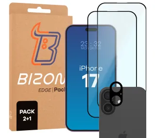 Bizon 2x Szkło + szybka na aparat Edge 2 Pack do iPhone 17