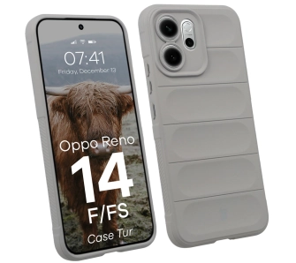 Etui Bizon Pancerne Tur do Oppo Reno 14 F / FS Szary