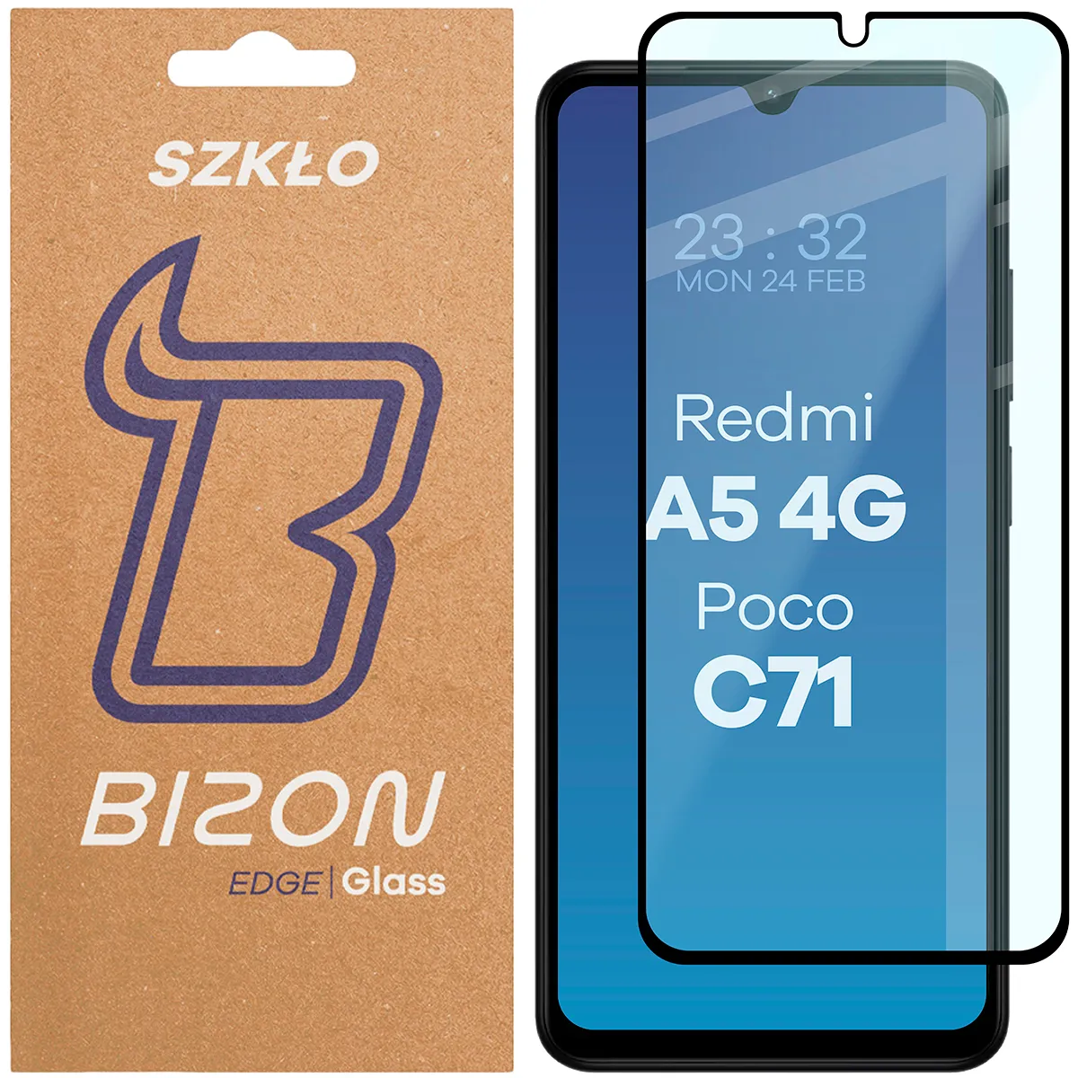 Szkło hartowane Bizon pełne Edge 2 do Xiaomi Redmi A5 4G / Poco C71