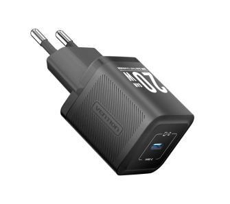 Ładowarka sieciowa Vention USB-C 20W GaN Czarny